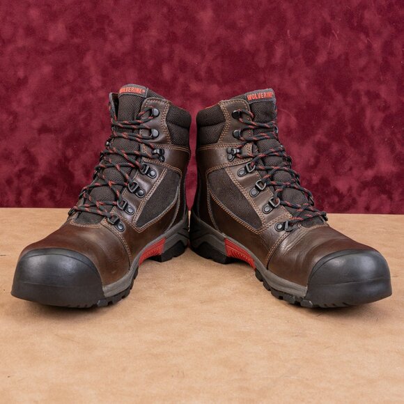 Wolverine Men Mansard Brown Leather Lace-up Waterproof Steel Toe Work Boots 10 main image 3